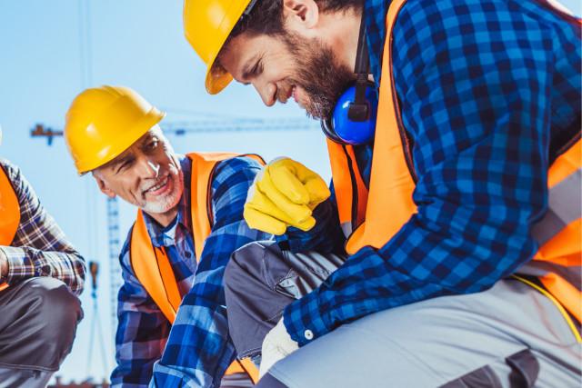 men working in hard hats