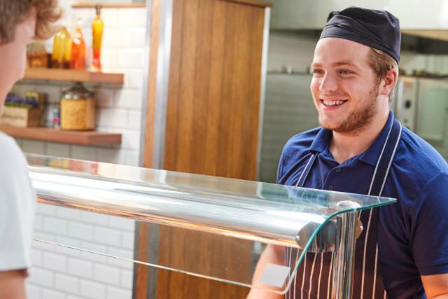 person serving food